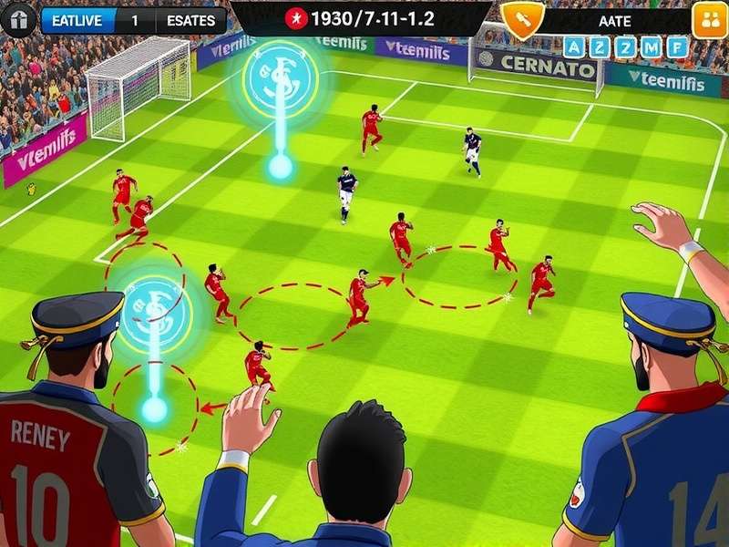 NEROCA FC Empires Gameplay Screenshot NEROCA FC Empires gameplay showing match simulation and tactics screen