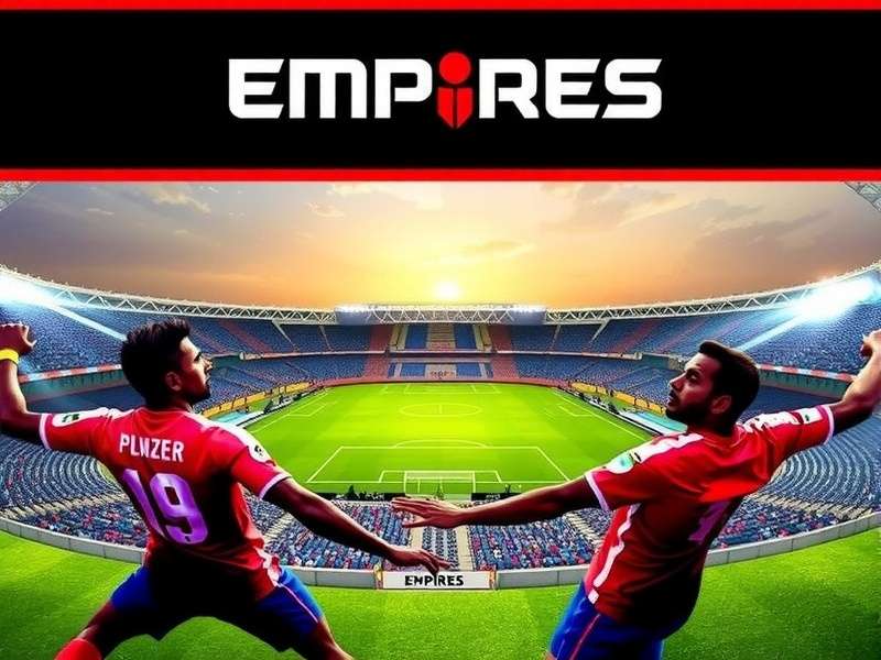 NEROCA FC Empires Official Cover Art NEROCA FC Empires game cover featuring Indian football stadium and players